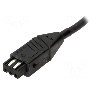 Connector: rectangular | ST | plug | female | PIN: 3 | with lead | tinned
