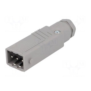 Connector: rectangular | ST | plug | male | PIN: 3 | tinned | IP54 | 16A