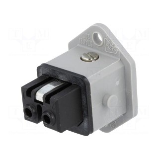 Connector: rectangular | ST | socket | female | PIN: 2 | coded | tinned