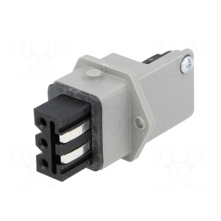 Connector: rectangular | ST | socket | female | PIN: 3 | tinned | IP54 | 16A
