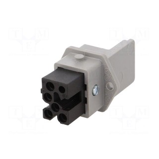 Connector: rectangular | ST | socket | female | PIN: 5 | silver plated