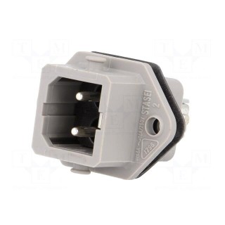 Connector: rectangular | ST | socket | male | PIN: 2 | tinned | IP54 | 16A
