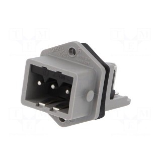 Connector: rectangular | ST | socket | male | PIN: 3 | tinned | IP54 | 16A