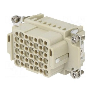 Connector: HDC | contact insert | female | DDD | PIN: 42 | 42+PE | crimped