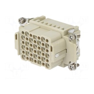 Connector: HDC | contact insert | female | DDD | PIN: 42 | 42+PE | crimped