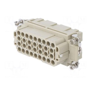 Connector: HDC | contact insert | female | DEE | PIN: 32 | 32+PE | crimped