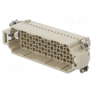 Connector: HDC | contact insert | male | DDD | PIN: 108 | 108+PE | crimped