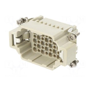 Connector: HDC | contact insert | male | DDD | PIN: 42 | 42+PE | size D10B