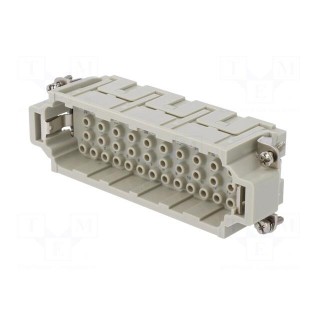 Connector: HDC | contact insert | male | DEE | PIN: 46 | 46+PE | size D24B
