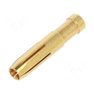 Contact | female | copper alloy | gold-plated | 4mm2 | 12AWG | bulk | 40A