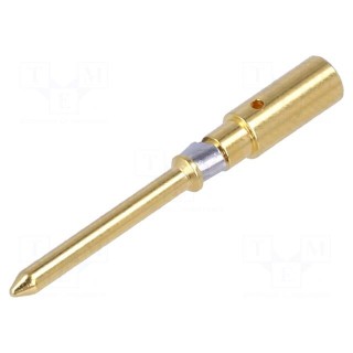Contact | male | copper alloy | gold-plated | 2.5mm2 | 14AWG | bulk | 10A
