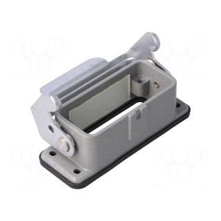 Enclosure: for HDC connectors | size D10A | with latch | straight