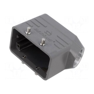 Enclosure: for HDC connectors | size D10B | for cable | angled | M25