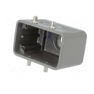 Enclosure: for HDC connectors | size D10B | for cable | straight
