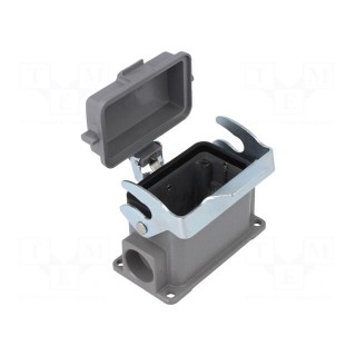 Enclosure: for HDC connectors | size D10B | with latch | with cover