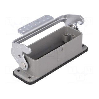 Enclosure: for HDC connectors | size D16A | with latch | straight