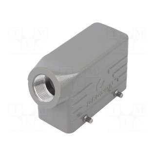 Enclosure: for HDC connectors | size D16B | for cable | angled | M25