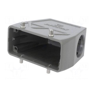 Enclosure: for HDC connectors | size D16B | for cable | angled | M32