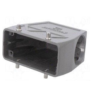 Enclosure: for HDC connectors | size D16B | for cable | angled | M40