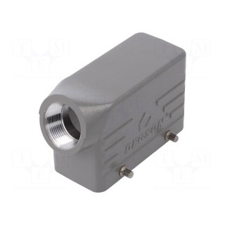 Enclosure: for HDC connectors | size D16B | for cable | angled | PG21