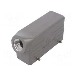 Enclosure: for HDC connectors | size D24B | for cable | angled | M25