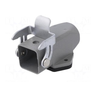 Enclosure: for HDC connectors | size D3A | for latch | straight