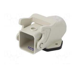 Enclosure: for HDC connectors | size D3A | with latch | straight