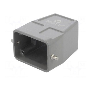 Enclosure: for HDC connectors | size D6B | for cable | for latch