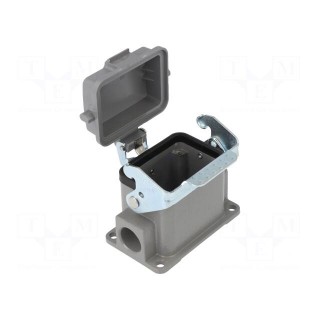 Enclosure: for HDC connectors | size D6B | with latch | with cover