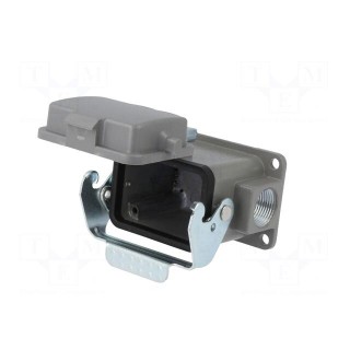 Enclosure: for HDC connectors | size D6B | with latch | with cover