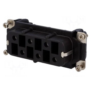 Connector: HDC | contact insert | female | C146 | PIN: 6 | 6+PE | size E16