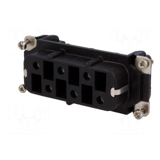 Connector: HDC | contact insert | female | C146 | PIN: 6 | 6+PE | size E16