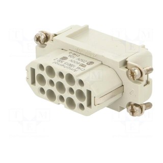 Connector: HDC | contact insert | female | C146,heavy|mate D | PIN: 15