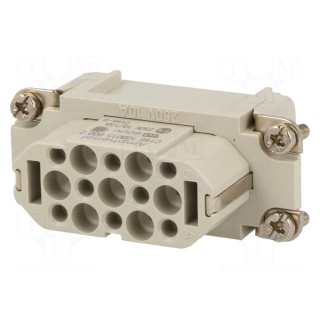 Connector: HDC | contact insert | female | C146,heavy|mate D | PIN: 15