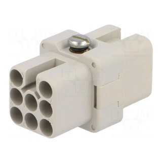 Connector: HDC | female | C146,heavy|mate D | PIN: 8 | size A3 | 16A | 42V