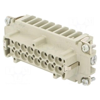 Connector: HDC | contact insert | female | C146,heavy|mate E | PIN: 16