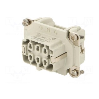 Connector: HDC | contact insert | female | C146,heavy|mate E | PIN: 6