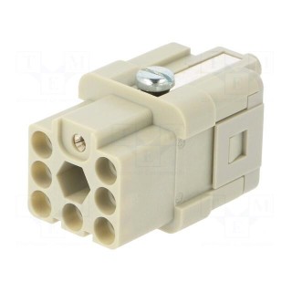 Connector: HDC | contact insert | female | C146,heavy|mate Q | PIN: 8