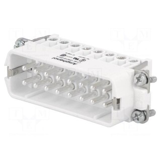 Connector: HDC | contact insert | male | C146 | PIN: 16 | 16+PE | 14A | 250V