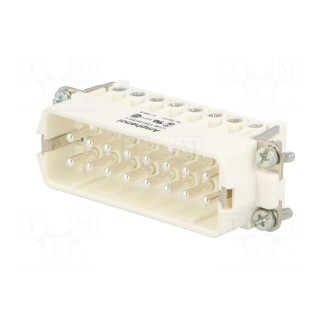 Connector: HDC | contact insert | male | C146 | PIN: 16 | 16+PE | 14A | 250V