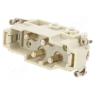 Connector: HDC | contact insert | male | C146 | PIN: 4 | 4+PE | size E16