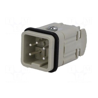 Connector: HDC | contact insert | male | C146 | PIN: 5 | 4+PE | size A3