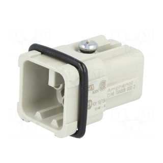 Connector: HDC | male | C146,heavy|mate D | PIN: 8 | size A3 | 16A | 42V