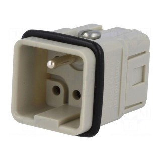 Connector: HDC | contact insert | male | C146,heavy|mate Q | PIN: 6