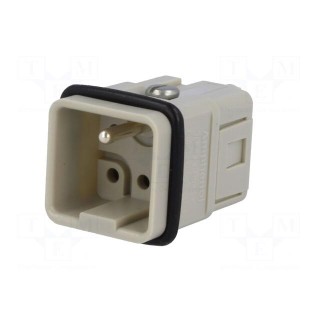 Connector: HDC | contact insert | male | C146,heavy|mate Q | PIN: 6