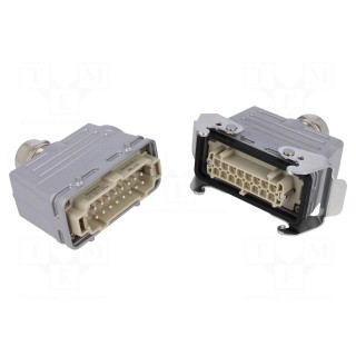 Connector: HDC | male + female | C146 | PIN: 16 | 16+PE | size E16 | M25