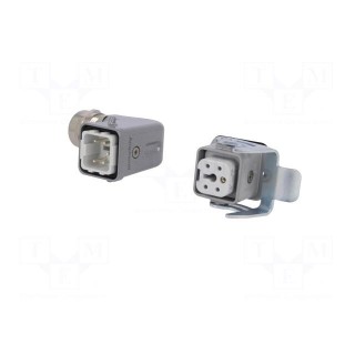 Connector: HDC | male + female | C146 | PIN: 5 | 4+PE | size A3 | M20 | 10A