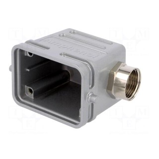 Enclosure: for HDC connectors | C146 | size E6 | for cable | angled