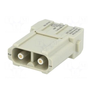Connector: HDC | module | male | Han-Modular® | PIN: 2 | screw terminal