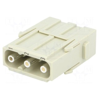 Connector: HDC | module | male | Han-Modular® | PIN: 3 | screw terminal